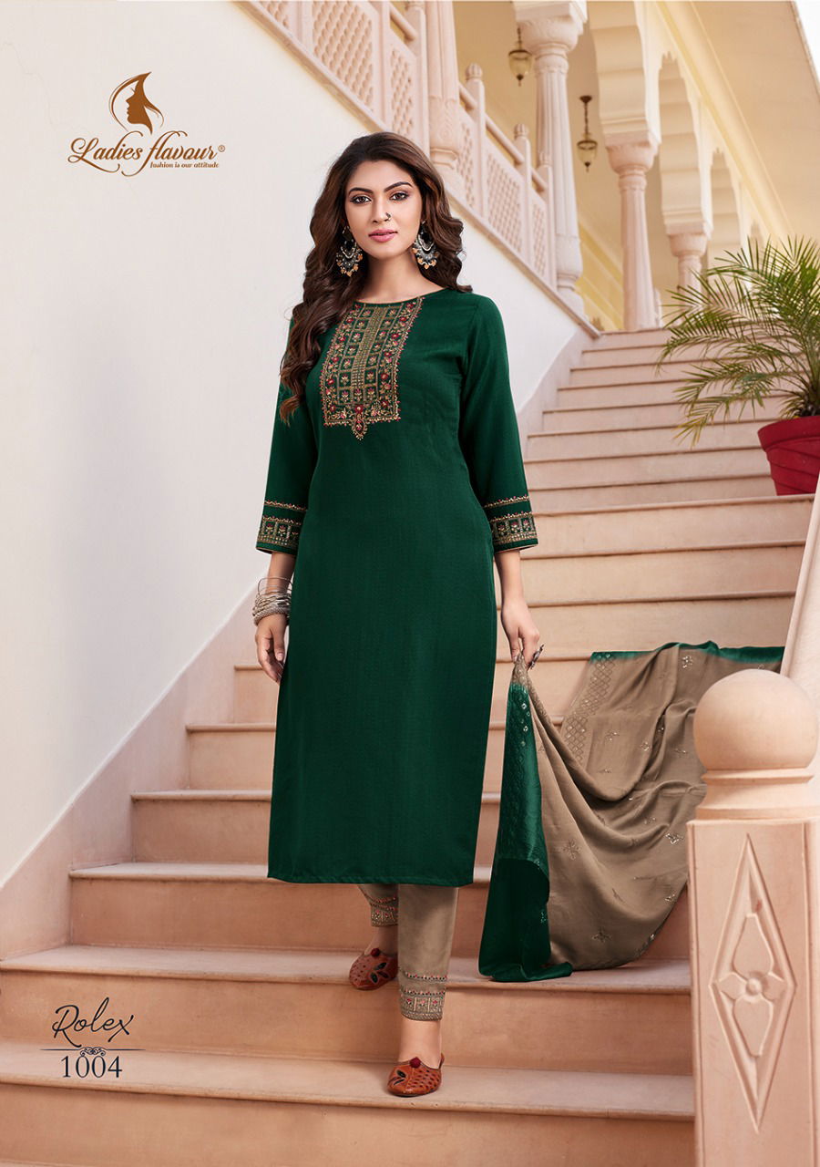 Rolex Ladies Flavour Chinon Fancy Wear Wholesale Designer Salwar Suits Catalog